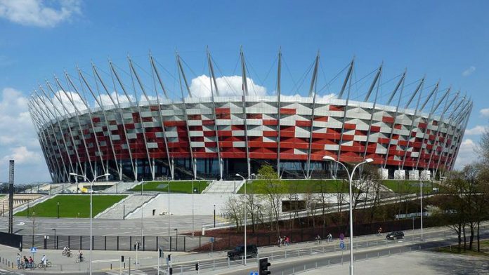Stadion Narodowy w Warszawie w kształcie wiklinowego koszyka-quiz o Polsce