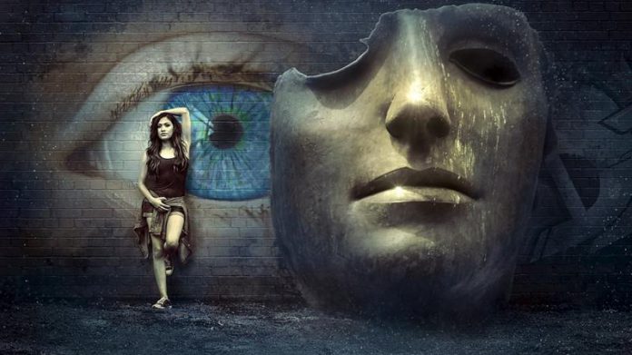 Zdięcie fantasy-maska, dziewczyna, oko-typy osobowości-quiz